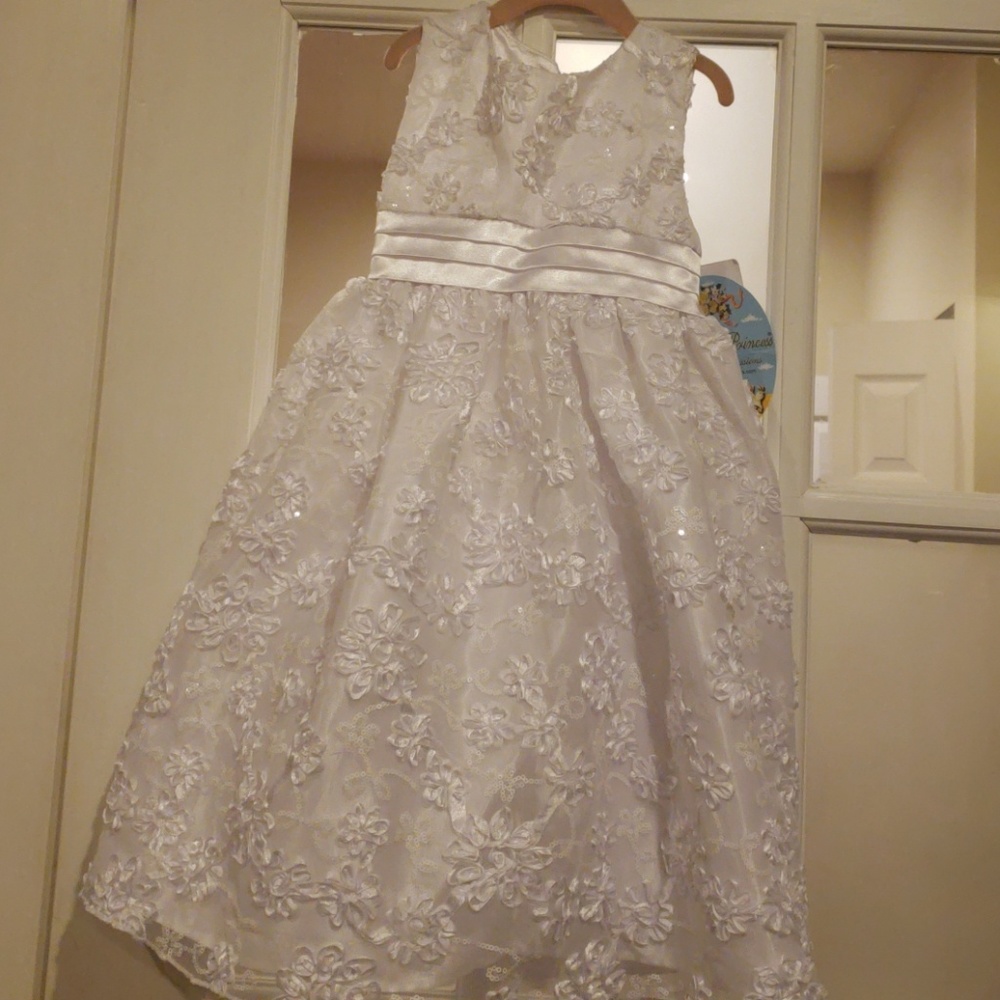 NWT Toddler Girls White Formal Dress
